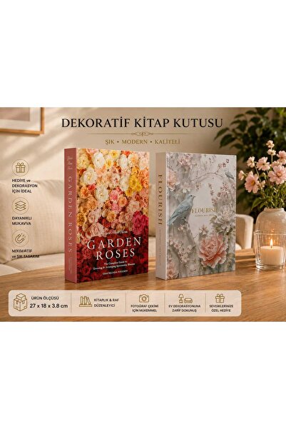 NARİBA Set of 2 Decorative Book Boxes