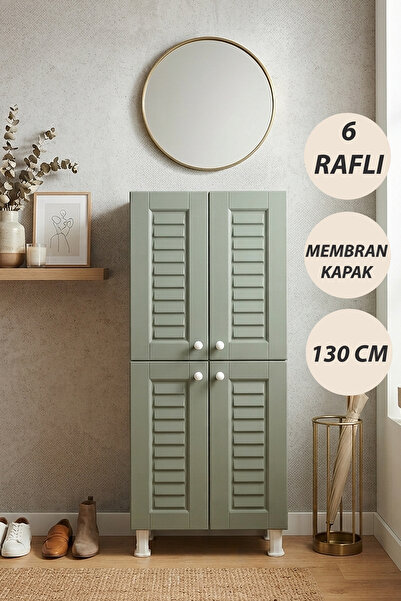 Nurcelant Ayakkabılık 6 Raflı Membran Panjur Kapaklı