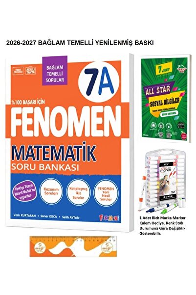Fenomen Yayıncılık 7. Sınıf Matematik (A) Maarif Bağlam Temelli Sorular Yeni ...