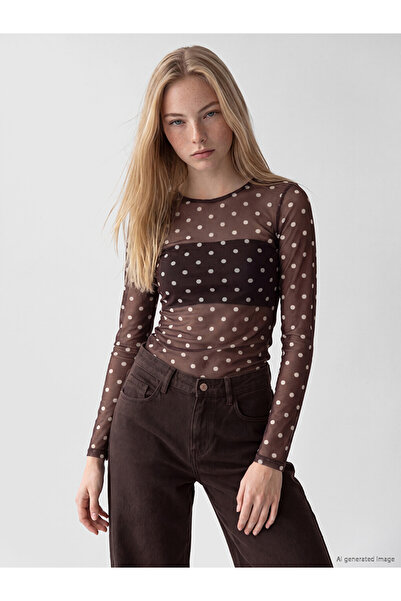 LC Waikiki Timeless Clothing & Timeless Choices Zero Roba Collar Polka Dot Bl...