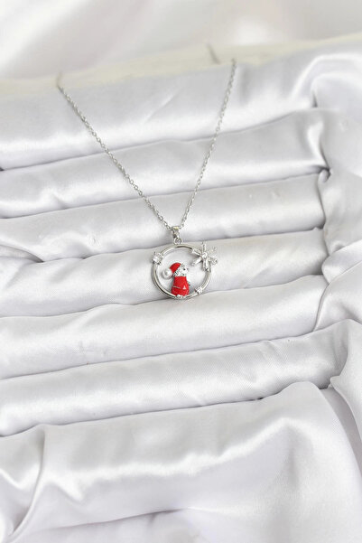 online kapsulavm avm alışveriş 316L Steel Chain Silver Zircon Stone Christmas...