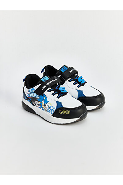 LC Waikiki Lcw Steps Black Velcro Sonic Printed Boys' Sneaker