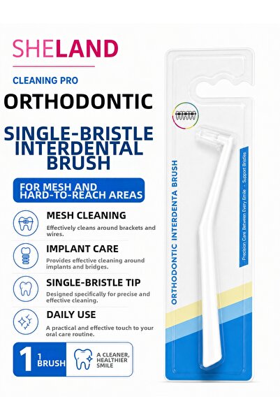Sheland Oral Care Pro Orthodontic Single Bundle Interface Brush for Precision...