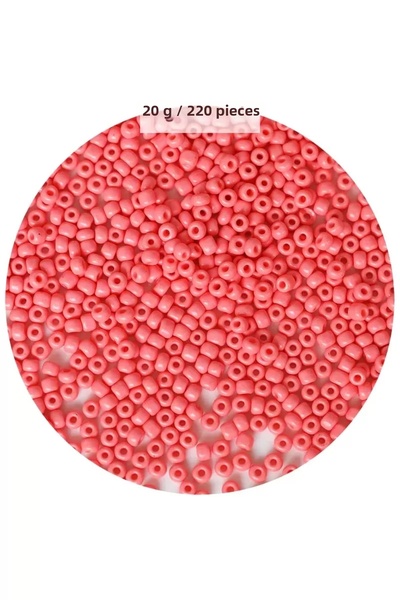 Mestore Pink Color 4 mm Approx 220Pcs/20 Grams Glass Beads Needlework Writing...
