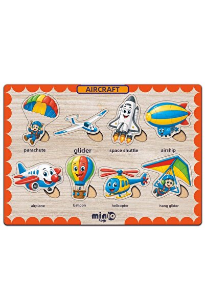 minİQ toys لغز خشبي تعليمي للطائرات التركية