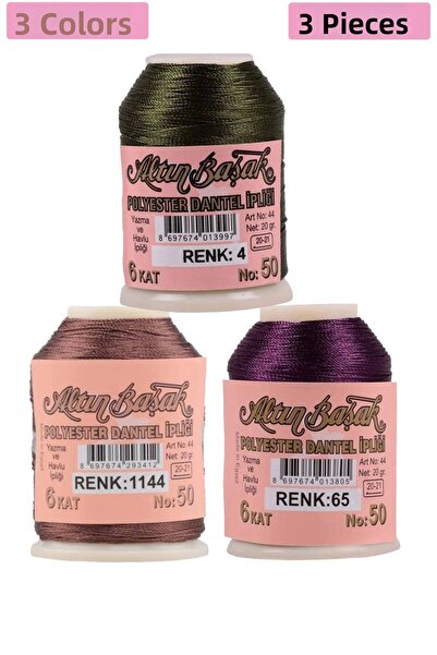 Generic Brand 3 Pcs Gold Spike Needle and Lace Thread 20 Gr - Royaleks - No: ...