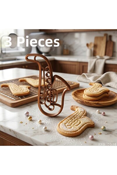 EGATOPTAN 3-Piece Saxophone Figured Dough Shaper Cookie Mold Play Dough Mold ...