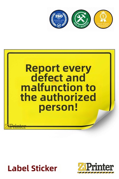 ZiPrinter Every Fault and Disassembly, Notify Authority Isg Warning Sign Stic...