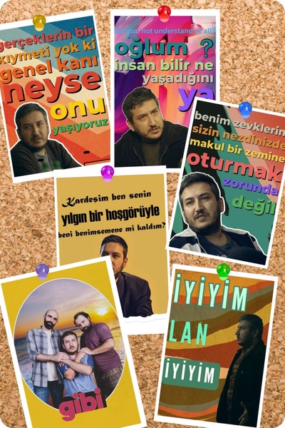 GameBulance Gibi Dizi Feyyaz Yiğit Themed 6 Piece Board Card Set |   Gibi, Fe...