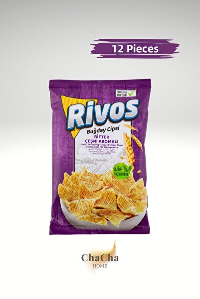 Rivos Wheat Chips - Steak - 56 Gr - 12 Pieces