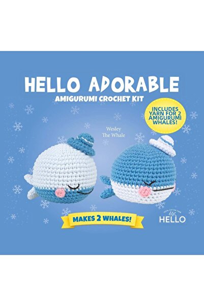 Hello Craft Amigurumi Kit, Mini Knitting Set Whale