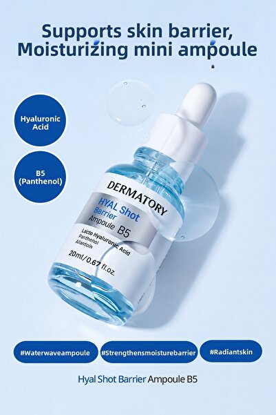 DERMATORY Hyaluronic Acid Moisturizing Mini Ampoule Hyal Shot Barrier Ampoule...