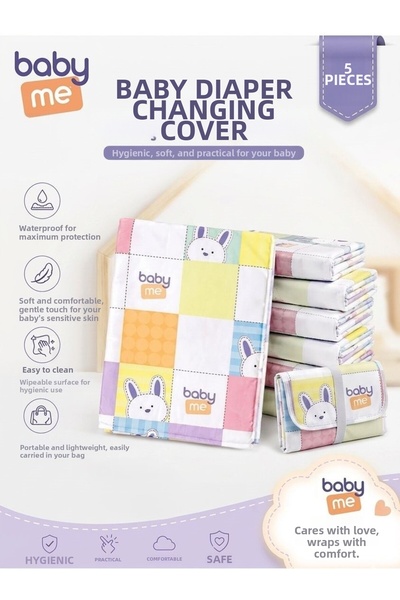 tinymaya Fluffy Baby Changing Mat 60X60 cm 5 Pieces