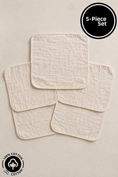Miniel Unisex Baby 100% Organic Cotton Solid Color Muslin Baby Mouth Wipes & ...