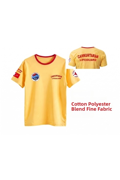 MARTEN Lifeguard Tssf Logoed Breathable Lifesaving Cotton Polyester Mix Thin ...