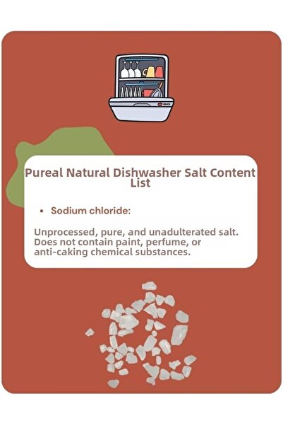 Yıldızan Nzr Beautestore Pureal Natural Dishwasher Salt - 100 Washes - 3 kg 2...