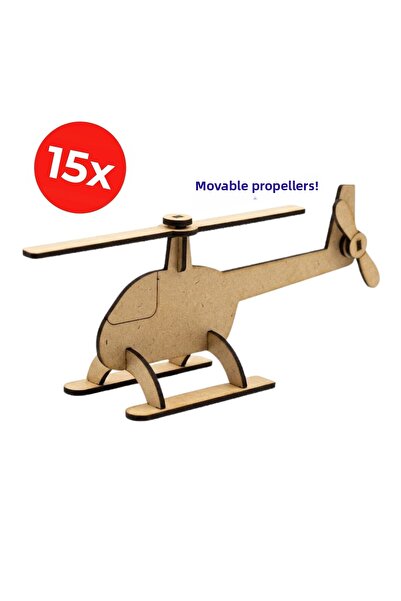 KİDOSE Preschool Wooden Helicopter Building Set |   Educational Stem Toy