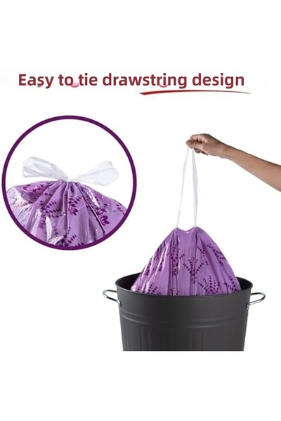 Yıldızan Zg Store Lavender Scented Medium Size Drawstring Garbage Bags 15-Pac...