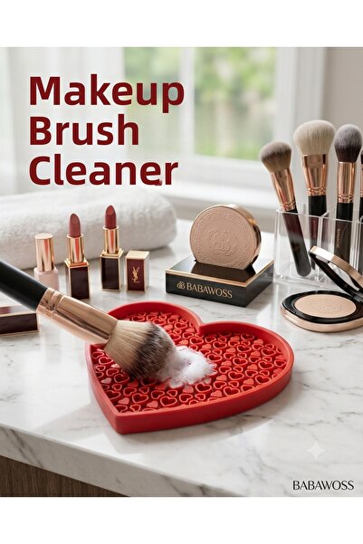 BaBaWoSs Practical Brush Cleaner with Heart Shape - Cosmetic Makeup Tool Clea...