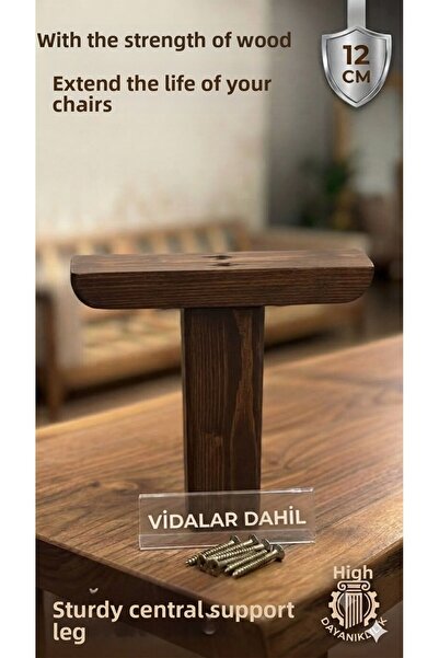 LEGORA WOOD DESIGN 12 cm Support Leg Dark Walnut 1. Classified Hornbeam Wood ...