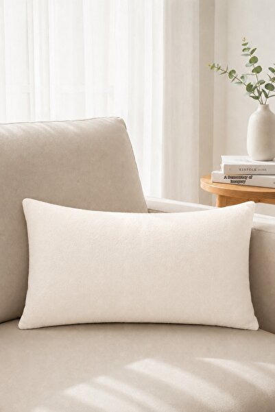 Rolivs Velvet Decorative Throw Pillow 30X50 cm - Desert Sand