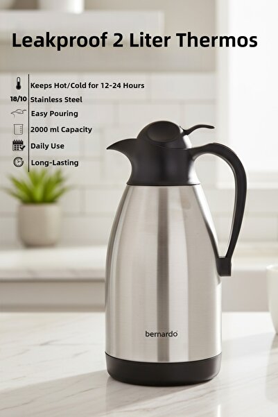Empressco Stainless Steel Thermos 2 Liters, Durable and Stylish Design