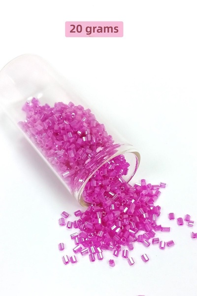 Royaleks Group Cut Glass Beads 2mm - 20 Grams - Transparent Fuchsia -Bnc315