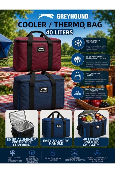 Generic Brand 40 Liter Thermal Cooler Bag Foldable Aluminum Layered