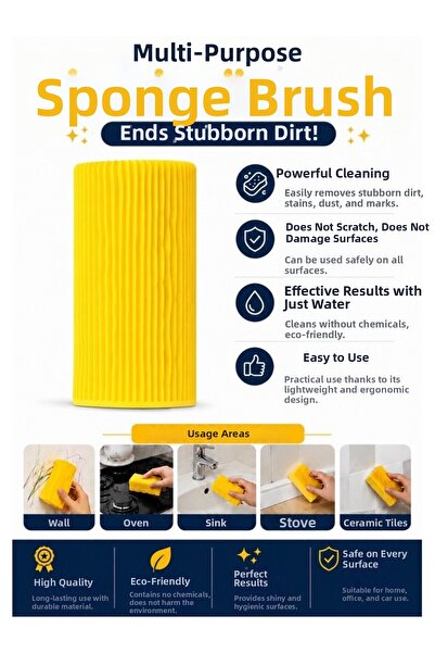 TemizlikMağazam Damp Duster Sponge - Multi-Purpose Cleaning Dust Sponge
