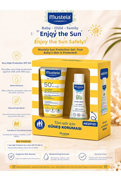 Mustela Very High Protection Sun Lotion Spf 50 Sunscreen Lotion 100 ml + Hydr...