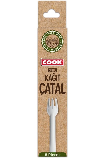 Yıldızan Paper Forks, 8 Pieces, Disposable 931845