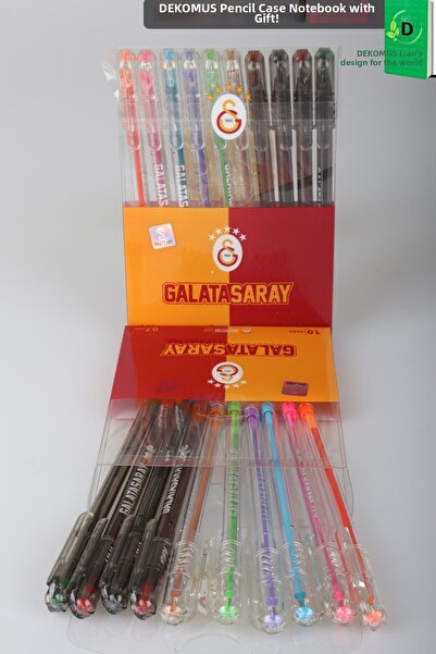 Galatasaray X Dekomus Licensed 10 Color Ballpoint Pen Set