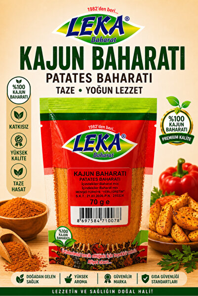 leka baharat Kajun Baharatı Patates Baharatı 70 g