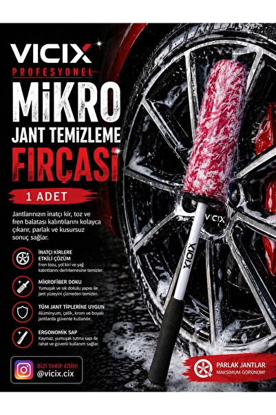 ROX KİMYA Mikrofiber Jant Temizleme Fırçası 1 Adet