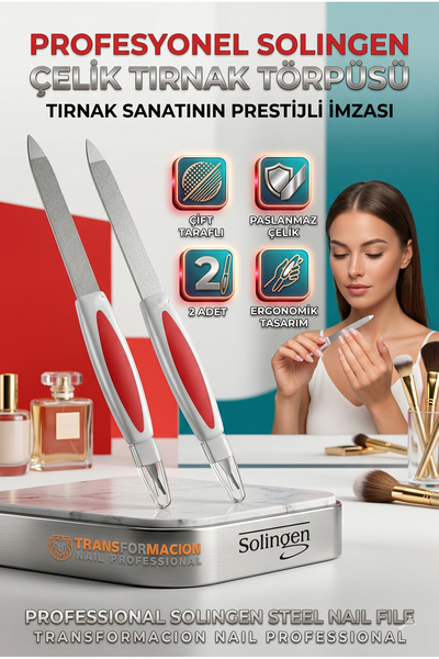 Transformacion Çelik Tırnak Törpüsü 2 adet Solingen Profesyonel