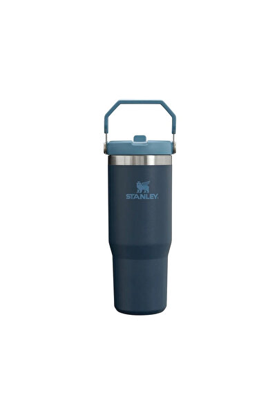 Stanley ترمس فليب سترو من آيس فلو مع شفاطة 0,89 لتر باللون الأزرق الداكن