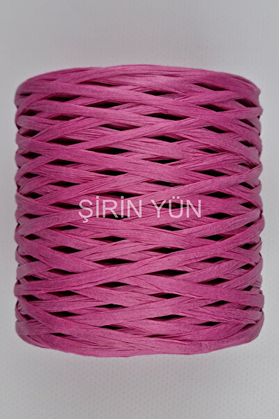 Şirin Yün Rafya İpi,Kağıt İp, Çanta Şapka Supla İpi 200 Gram Pembe 75