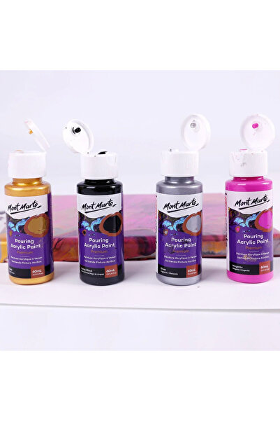 Mont Marte Dökme Akrilik Boya Seti Premium 4pc x 60ml - Cosmic