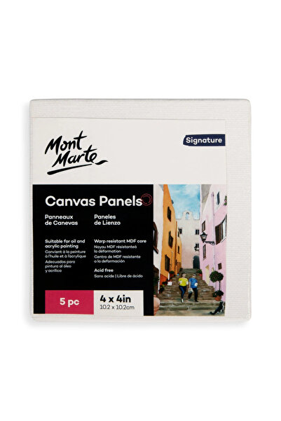 Mont Marte Kanvas Panel Paket 5 10.2x10.2cm 5'li Signature