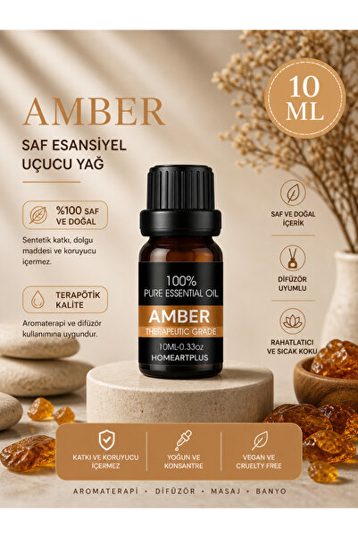 homeartplus Amber Esansiyel Uçucu Koku Yağı Difüzör Esansı Buhurdanlık Yağı V...