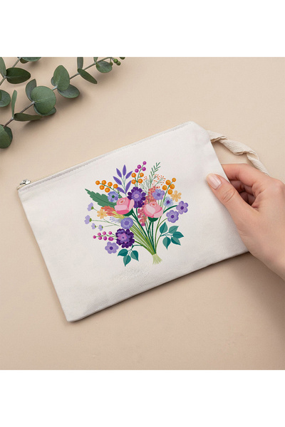 Trendmiya Canvas Defter Bez Çanta Ayna Kalem Kadına Hediye Seti