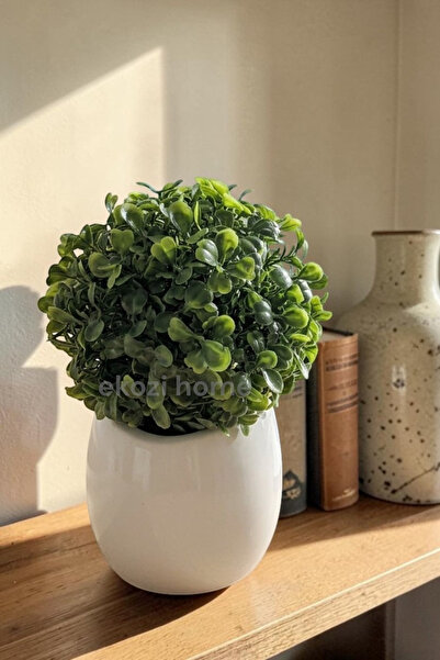 Dekosimge Yapay Çiçek Şimşir Top 13 Cm Yeşil Top