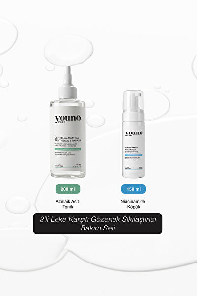 YOUNO CARE 2'li Gözenek Sıkılaştırıcı Arınma Seti | Niacinamide Köpük + Azela...