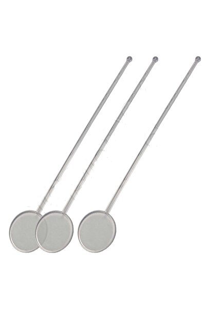 Generic Brand 100 Pieces Plastic Cocktail Stirrer Transparent Round Stick Spoons