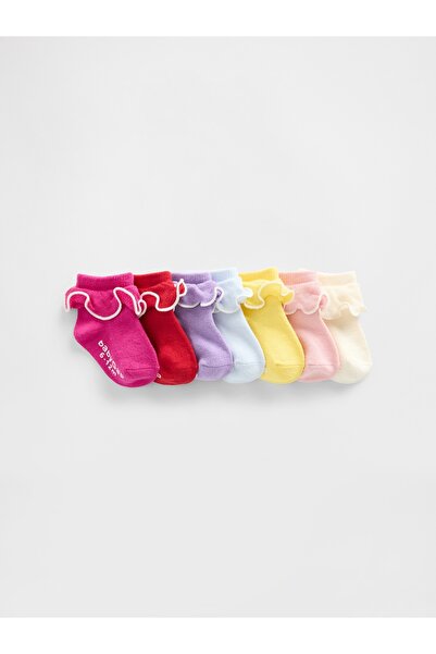 GAP Bebek Çok Renkli Ruffle Ankle Çorap (7'li)