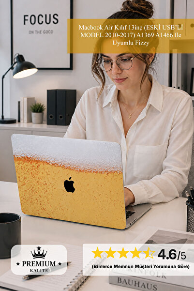 Mcstorey Macbook Air Kılıf 13inç (ESKİ USB'Lİ MODEL 2010-2017) A1369 A1466 Il...
