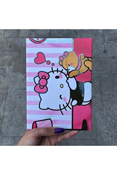 Köstebek Hello Kitty - Sveska u obliku srca sa plišanim prijateljem
