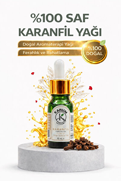 KARUM Karanfil Uçucu Yağ %100 Saf ve Doğal Cam Damlalıklı 10 mL