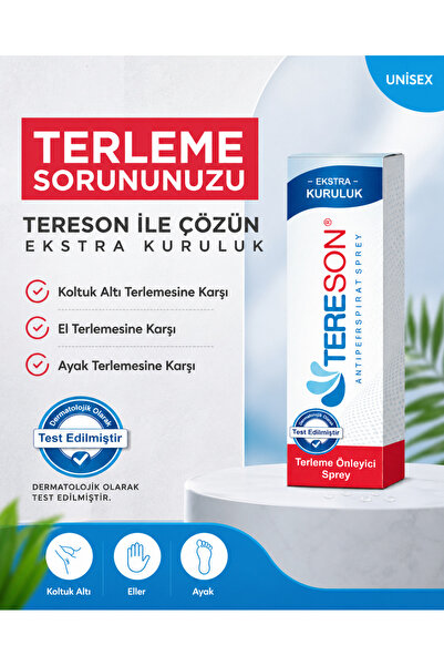 Tereson El,ayak, Koltuk Altı Terleme Önleyici Ve Ter Kokusuna Karşı Koruma Antiperspirant Sprey 50 ml