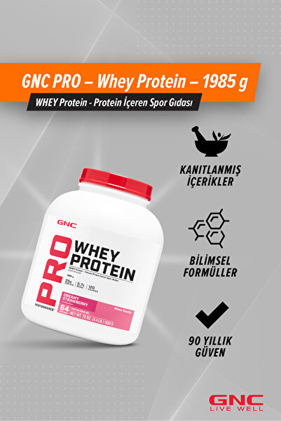 GNC PRO – Whey Protein – 1985 g (64 servis) - Çilek Aromalı
